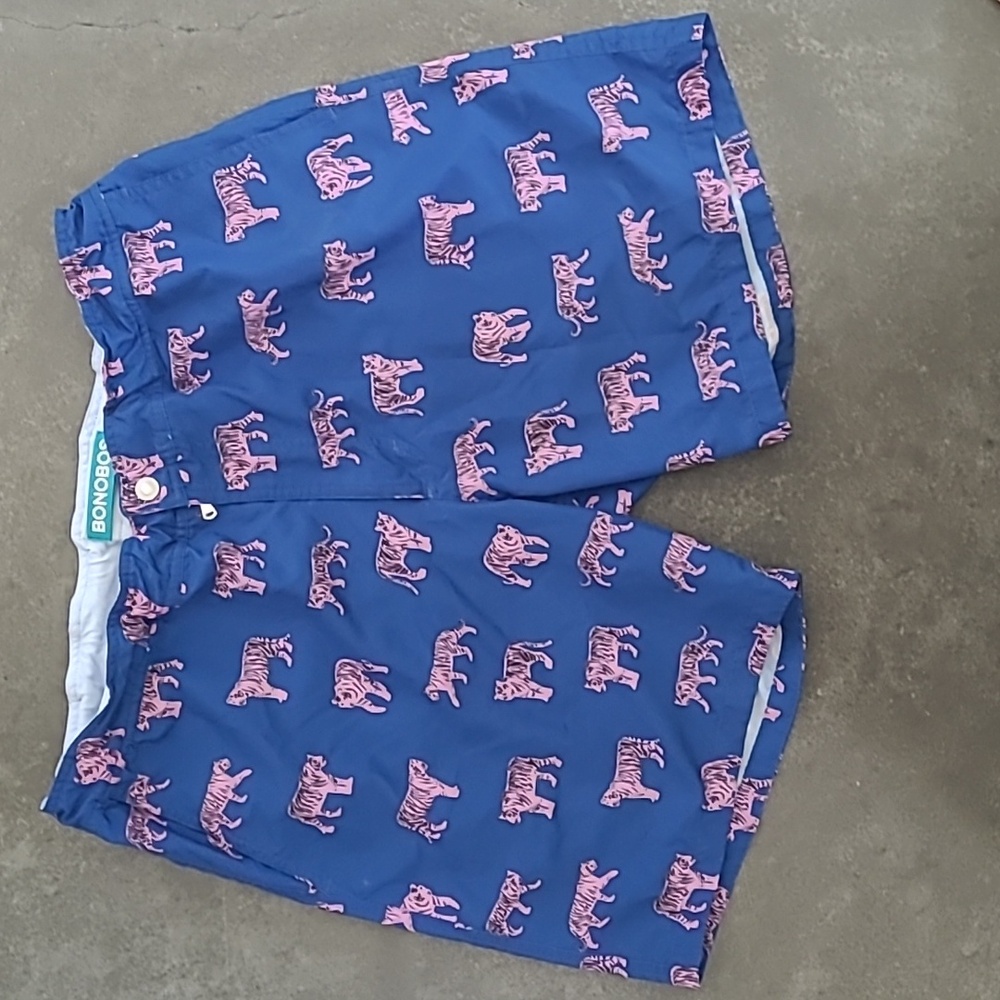 BONOBOS TIGER PRINT SWIM SHORTS